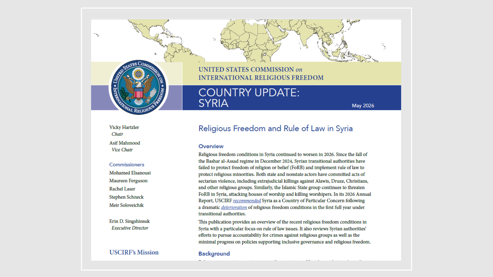 Syria Country Update