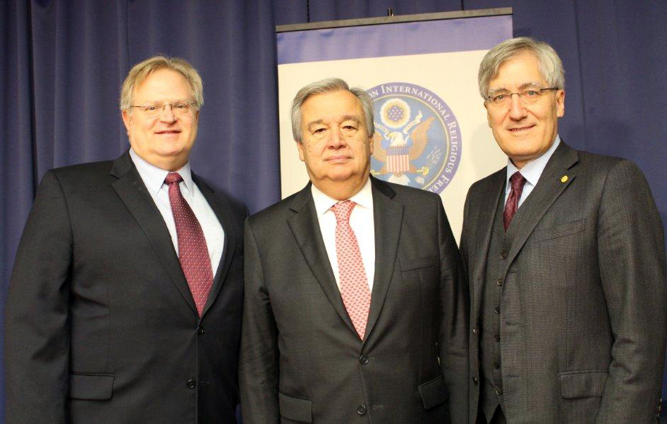 Eric Schwartz, António Guterres, Robert P. George