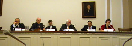 Rabbi Abraham Cooper, Tom Lantos, Rabbi Andrew Baker, Abraham H. Foxman, Felice D. Gaer