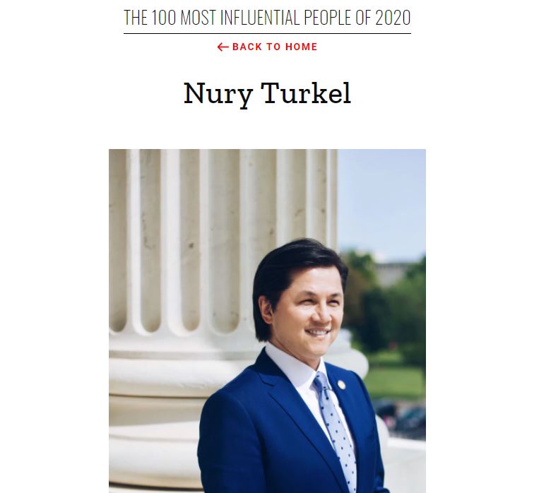 Commissioner Nury Turkel listed as one of TIME's 100 Most Influential People of 2020
